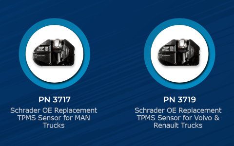 Schrader Launches NEW MAN, Volvo & Renault Heavy-Duty TPMS Sensors in the Aftermarket 